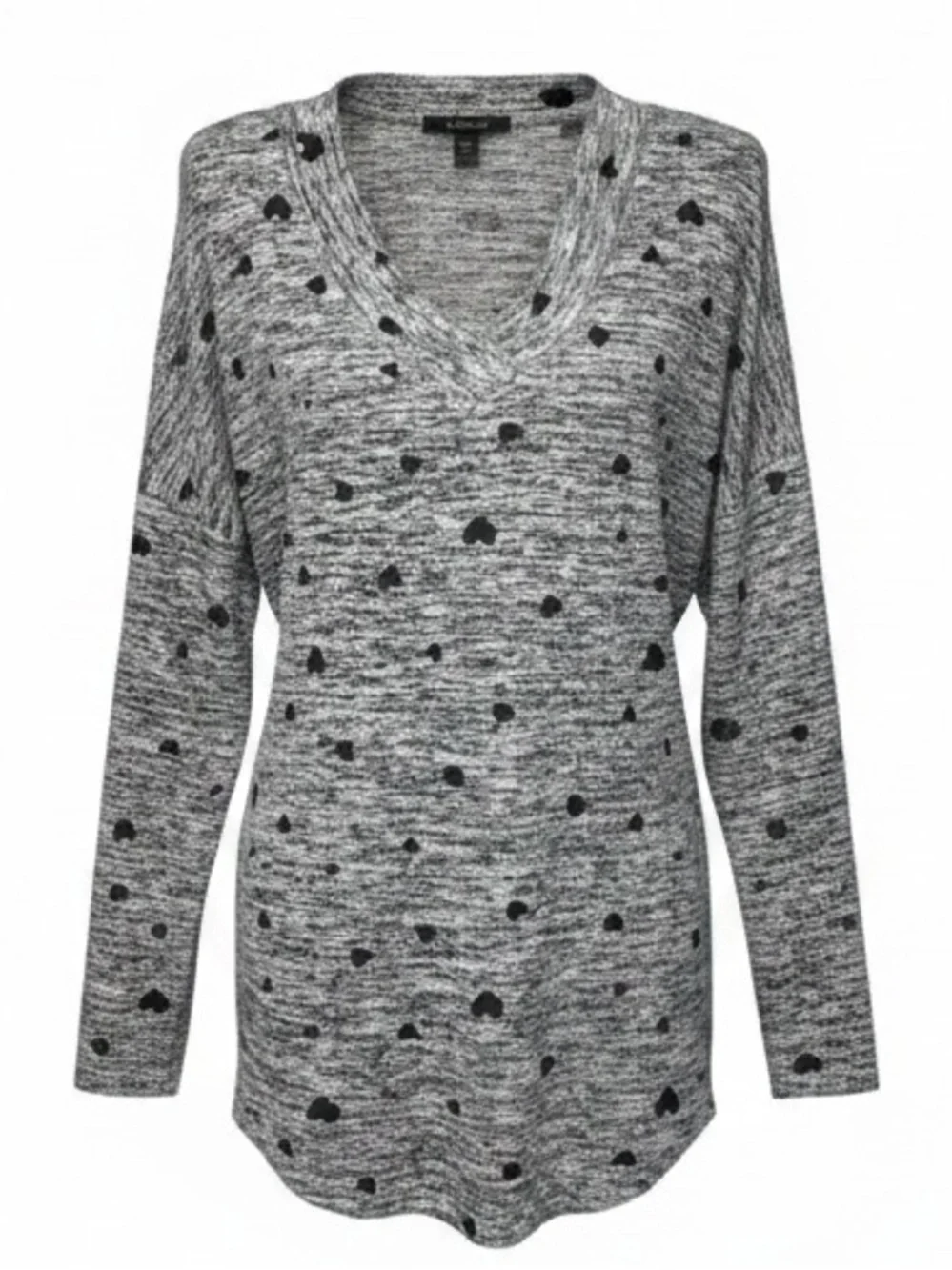 PHILOSOPHY GRAY AND BLACK  OVERSIZED ULTRA SOFT LOUNGE TOP size Medium